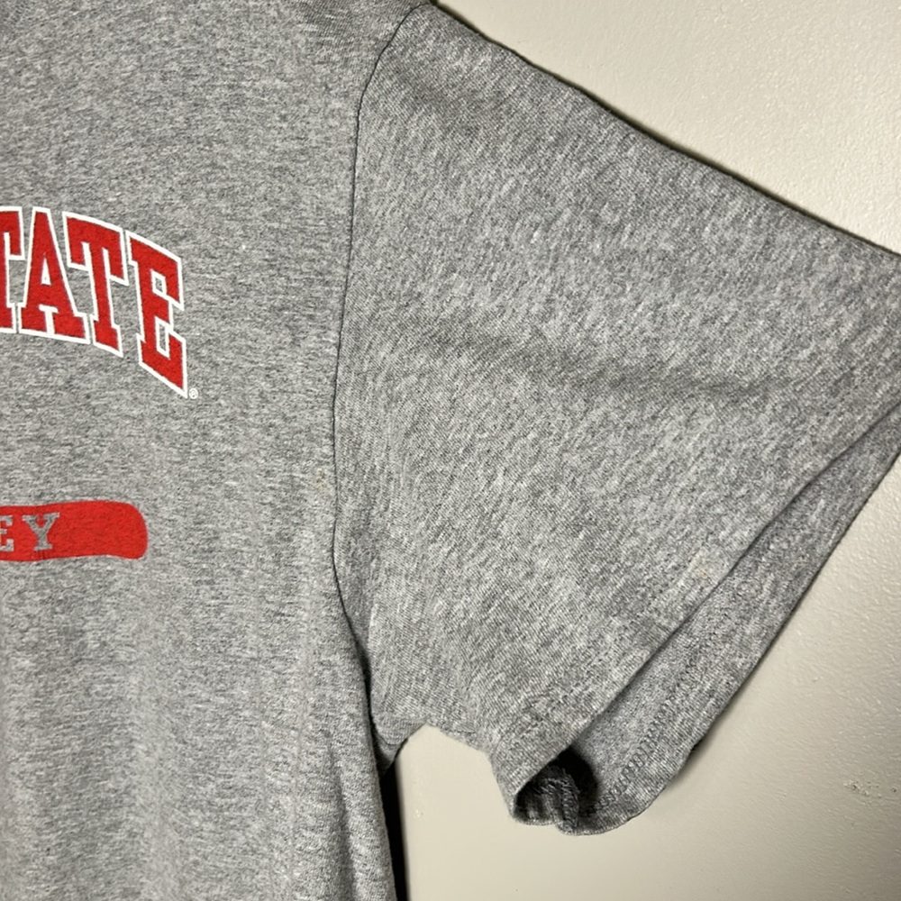 Y2K Ohio State Buckeyes NCAA Hockey Gray Delta T-Shirt Size XL. - Picture 6 of 10